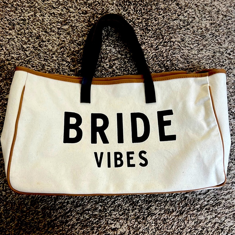 Bride vibes tote bag